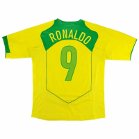 Brazil Ronaldo #9 Retro Jersey Home 2004