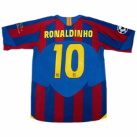 Barcelona Ronaldinho #10 UCL Final Retro Jersey Home 2005/06