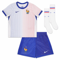 Kids France Away Whole Kit Euro 2024