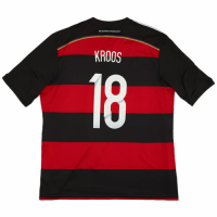 Kroos #18 Retro Germany Away Jersey World Cup 2014