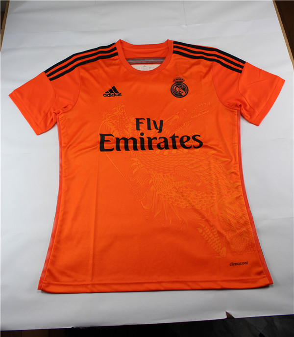 14-15 Real Madrid Goalkeeper Orange Jersey Shirt - Cheap ...