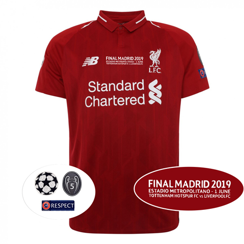 18-19 Liverpool Home UCL Final Version Soccer Jerseys Shirt