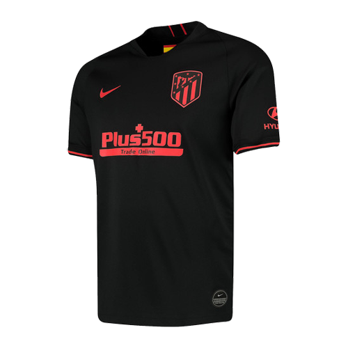 19-20 Atletico Madrid Away Black Soccer Jerseys Kit(Shirt+Short)