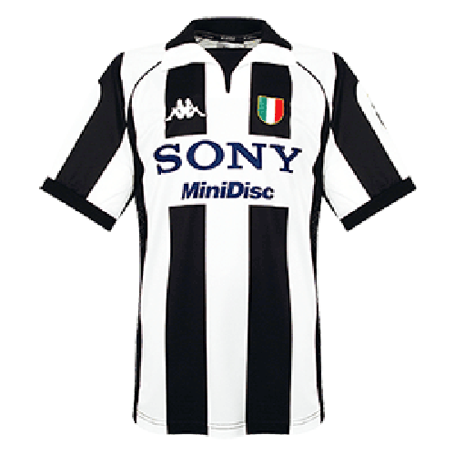 97-98 Juventus Home Black&White Soccer Retro Jerseys Kit(Shirt+Short)