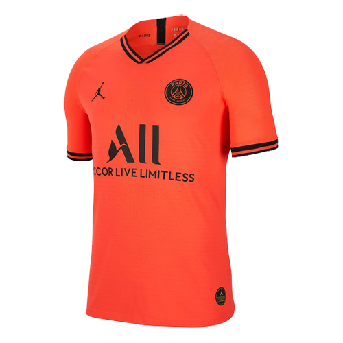 19/20 PSG JORDAN Away Red&Orange Soccer Jerseys Shirt(Player Version)