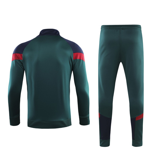 2019 Italy Dark Green Zipper Collar Training Kit(Jacket+Trouser)