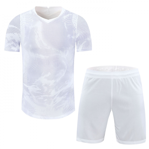 China Style Customize Team White Soccer Jerseys Kit(Shirt+Short)