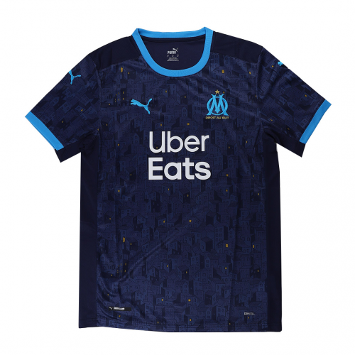 20/21 Marseille Away Navy Jerseys Whole Kit(Shirt+Short+Socks)