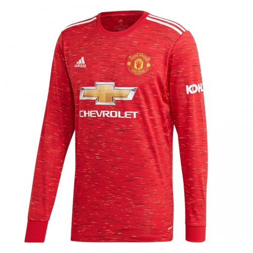 Manchester United Soccer Jersey Home Long Sleeve Replica 2020/21