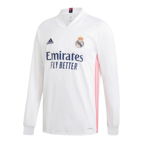 Real Madrid Soccer Jersey Home Long Sleeve Replica 2020/21