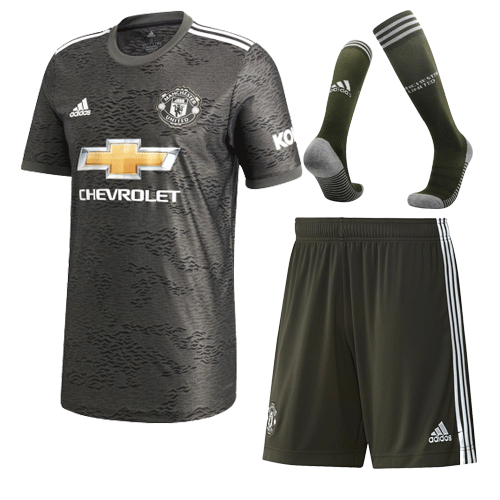 Manchester United Soccer Jersey Away Whole Kit (Shirt+Short+Socks) Replica 2020/21