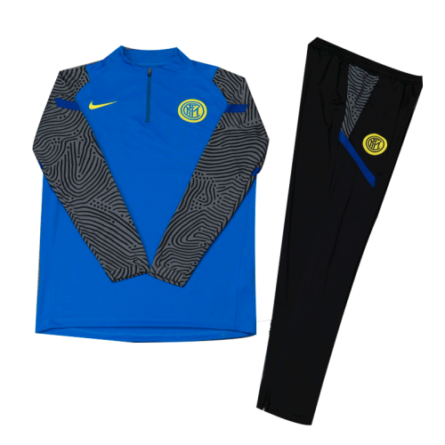 Inter Milan Kid's Zipper Sweat Kit (Top+Trouser) Blue 2020/21