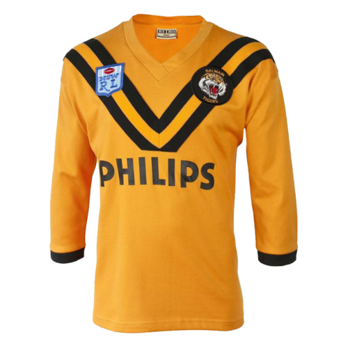 1989 Wests Tigers Retro Yellow Rugby Ml Jersey Shirt