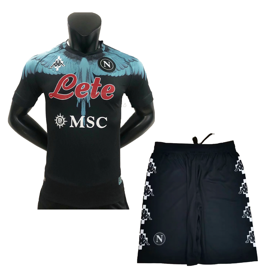 Napoli Soccer Jersey Maglia Gara Burlon Limited Edition Kit (Jersey+Shorts) Replica 2021