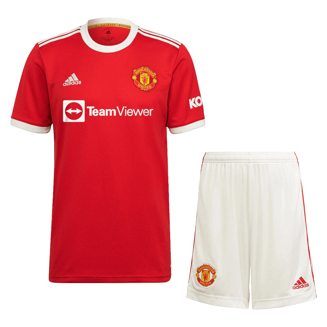 Manchester United Soccer Jersey Home Kit(Jersey+Short) Replica 2021/22