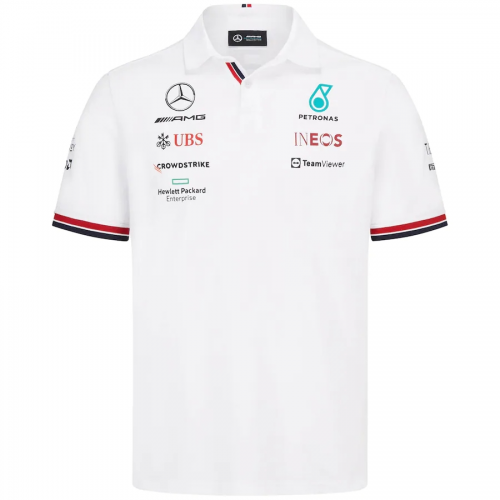 Mercedes AMG Petronas F1 Racing Team Polo - White 2022