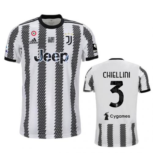 Juventus Soccer Jersey CHIELLINI #3 Home Chiello - Limited Edition Replica 2022/23