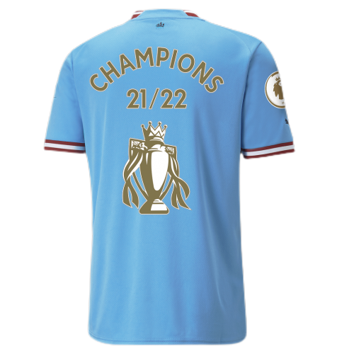 Manchester City Soccer Jersey ''CHAMPIONS 2021-22+CUP" Home Replica 2022/23