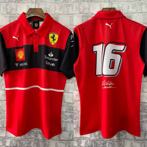 Scuderia Ferrari F1 Racing Team Polo #16 Red 2022