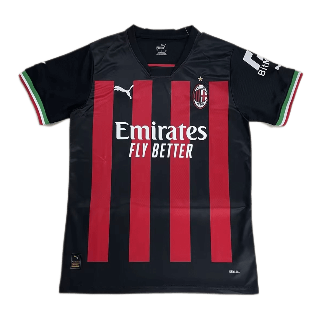 AC Milan Soccer Jersey Home Kit(Jersey+Shorts) Replica 2022/23