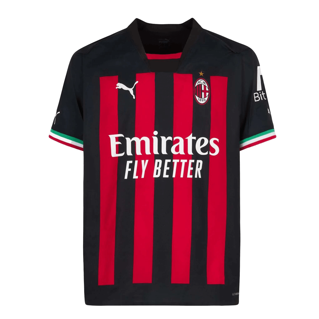 AC Milan Soccer Jersey Home Kit(Jersey+Shorts) Replica 2022/23