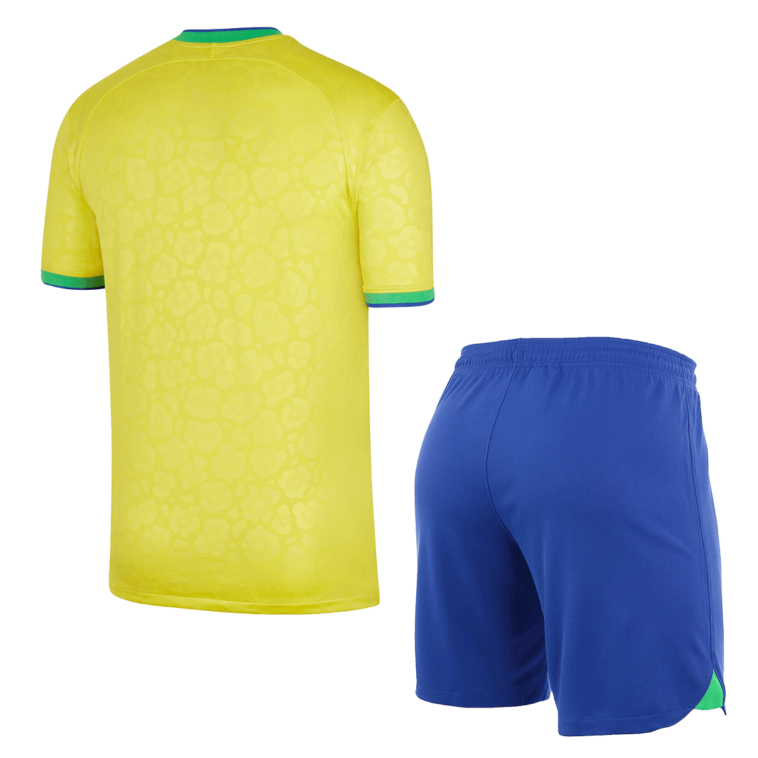 Brazil Jersey Home Kit(Jersey+Shorts) World Cup 2022