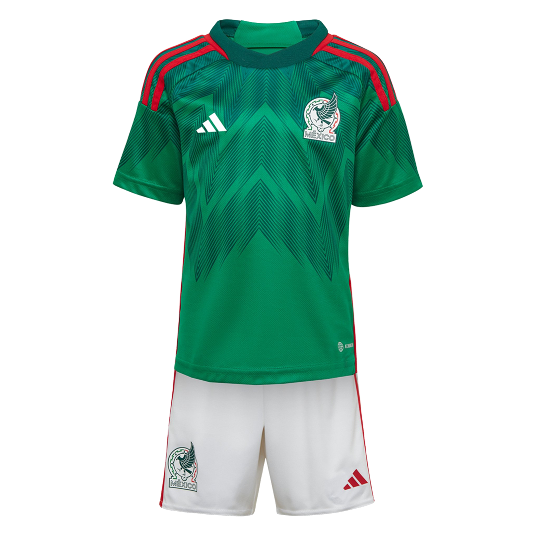 Mexico Kids Soccer Jersey Home Whole Kit(Jersey+Shorts+Socks) Replica 2022