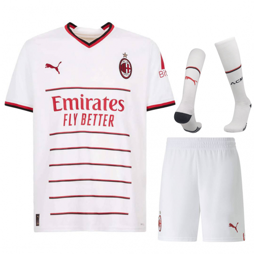 AC Milan Soccer Jersey Away Whole Kit(Jersey+Shorts+Socks) Replica 2022/23