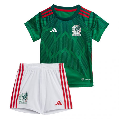 Mexico Kids Jersey Home Kit (Jersey+Short) Replica World Cup 2022