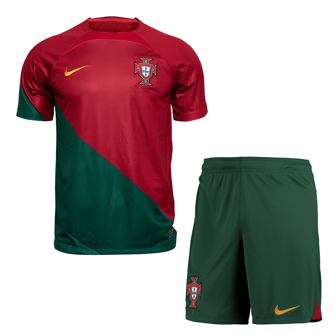 Portugal Jersey Home Kit(Jersey+Shorts) Replica World Cup 2022