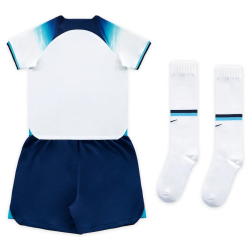 England Kids Soccer Jersey Home Whole Kit(Jersey+Shorts+Socks) Replica World Cup 2022