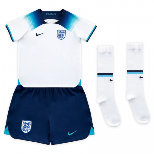 England Kids Soccer Jersey Home Whole Kit(Jersey+Shorts+Socks) Replica World Cup 2022