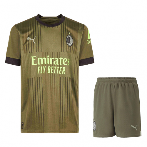 AC Milan Soccer Jersey Third Away Kit(Jersey+Shorts) Replica 2022/23