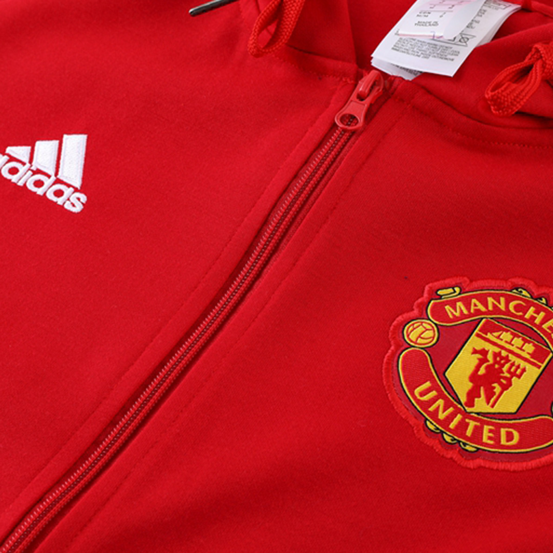 Manchester United Hoodie Sweatshirt Kit(Top+Pants) Red 2022/23