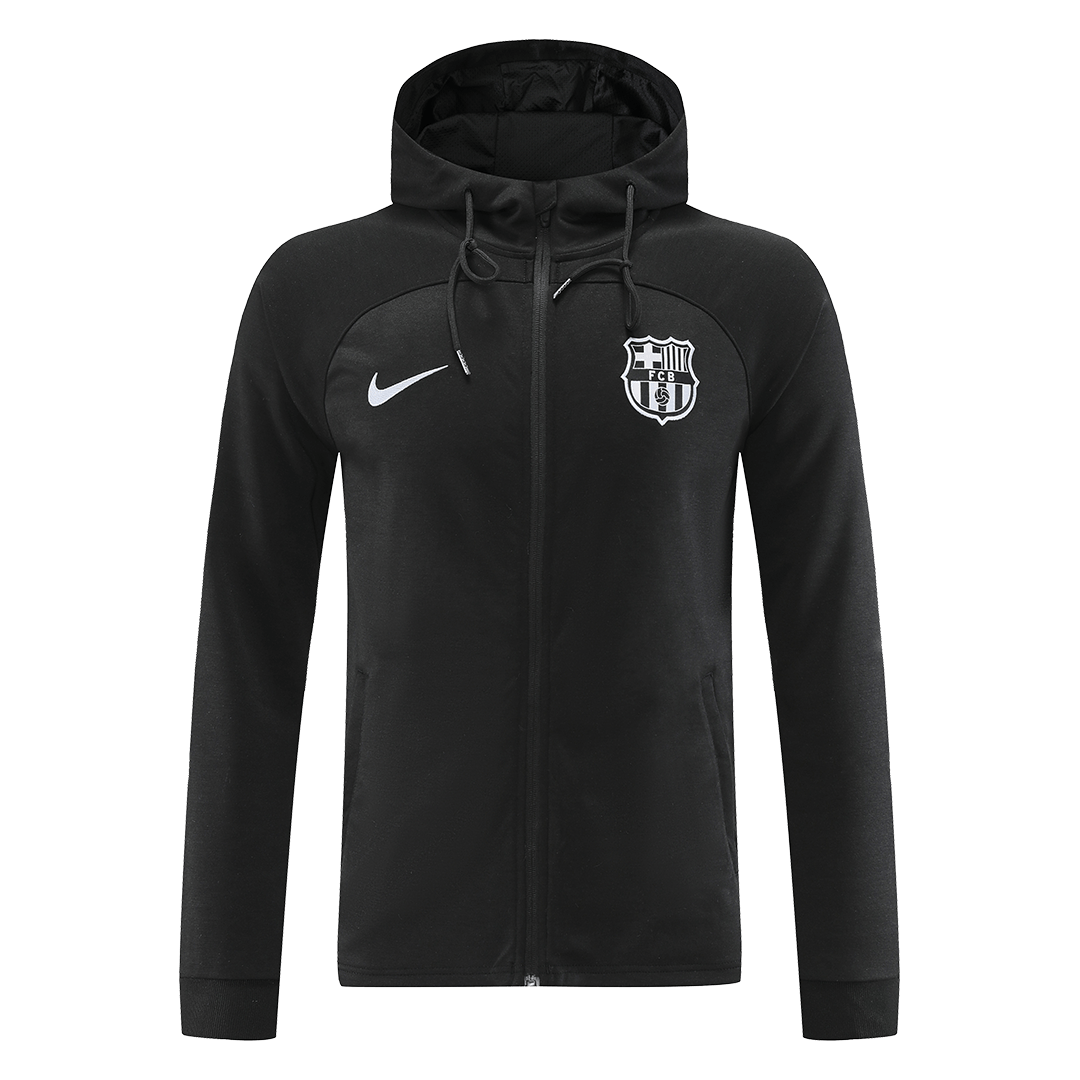 Barcelona Hoodie Sweatshirt Kit(Top+Pants) Black Replica 2022/23