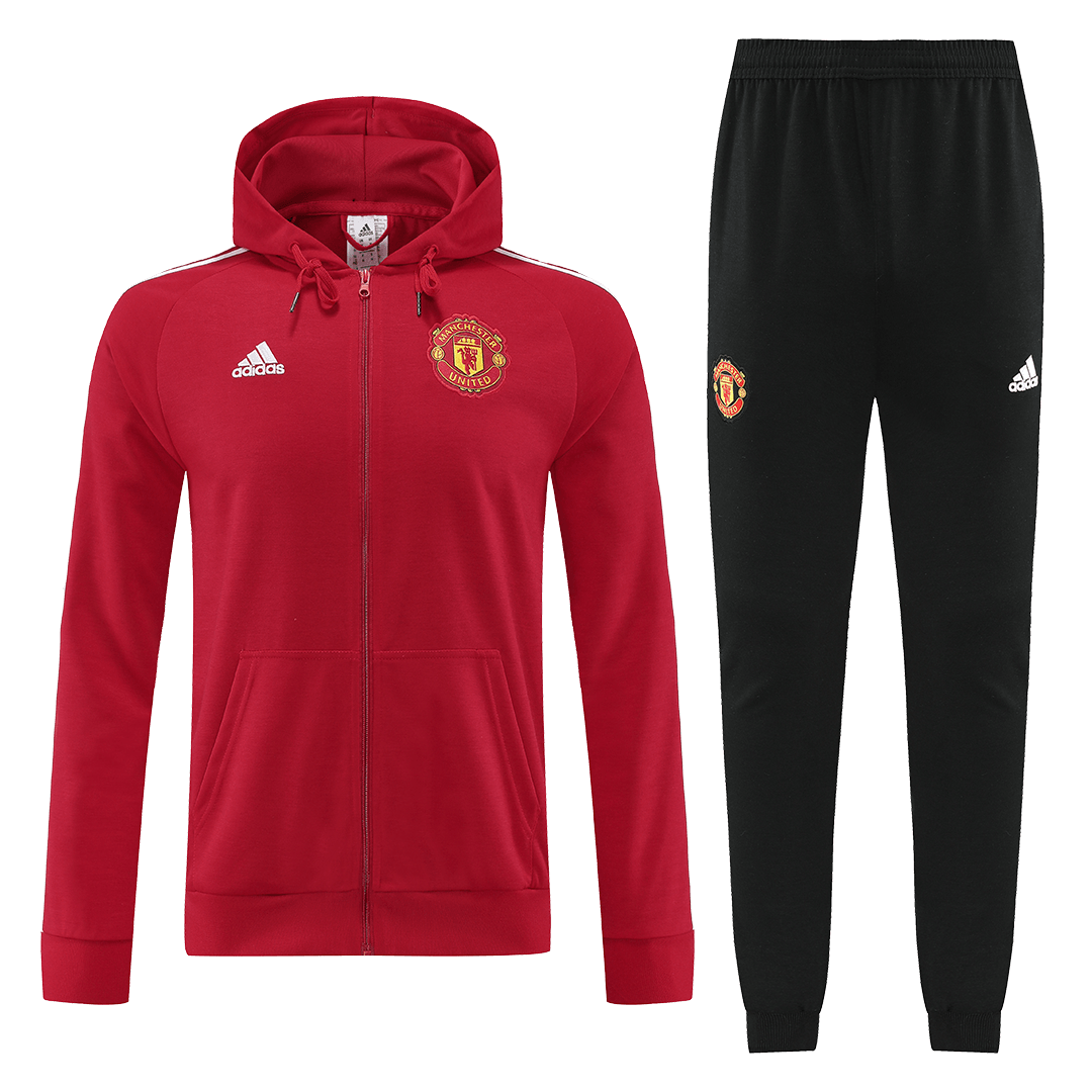 Manchester United Hoodie Sweatshirt Kit(Top+Pants) Red 2022/23