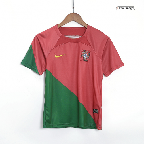 Portugal Kids Jersey Home Kit(Jersey+Shorts) World Cup 2022