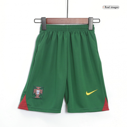 Portugal Kids Jersey Home Kit(Jersey+Shorts) Replica World Cup 2022