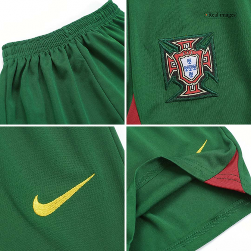Portugal Kids Jersey Home Kit(Jersey+Shorts) Replica World Cup 2022