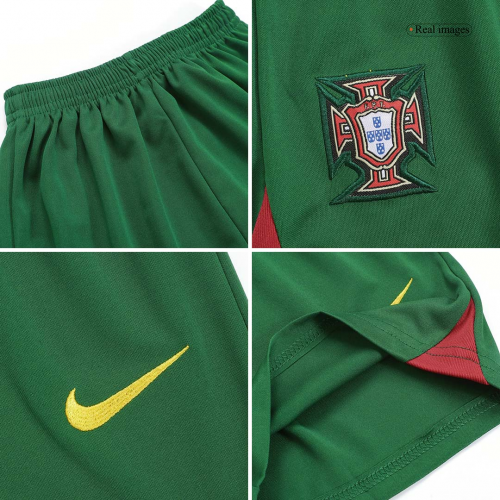 Portugal Kids Jersey Home Kit(Jersey+Shorts) World Cup 2022