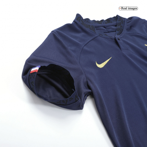 France Kids Soccer Jersey Home Kit(Jersey+Shorts) Replica World Cup 2022
