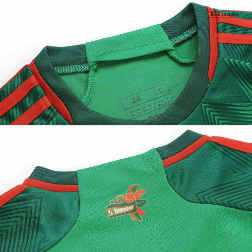 Mexico Kids Jersey Home Kit (Jersey+Short) Replica World Cup 2022