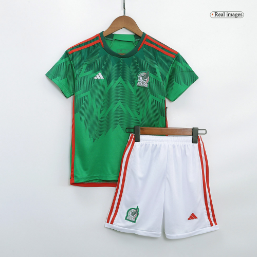 Mexico Kids Jersey Home Kit (Jersey+Short) Replica World Cup 2022