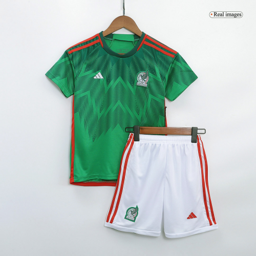 Mexico Kids Jersey Home Kit (Jersey+Short) World Cup 2022