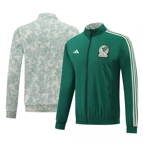 Mexico Reversible Anthem Track Jacket Green/Cream World Cup 2022