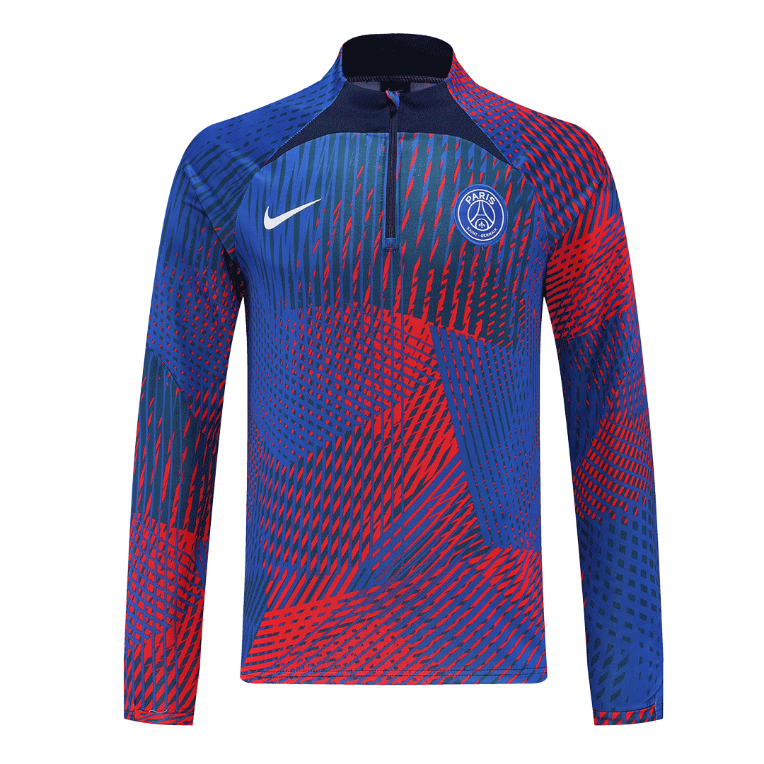 PSG Zipper Sweatshirt Kit(Top+Pants) Red & Blue 2022/23