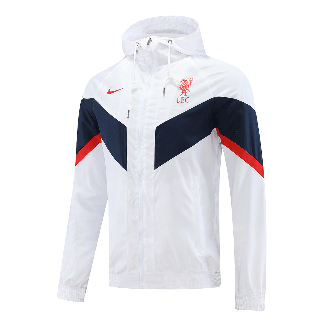 Liverpool Windbreaker Hoodie Jacket White 2022/23