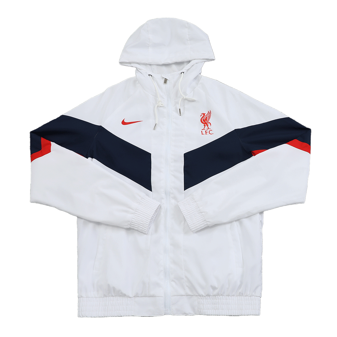 Liverpool Windbreaker Hoodie Jacket White 2022/23