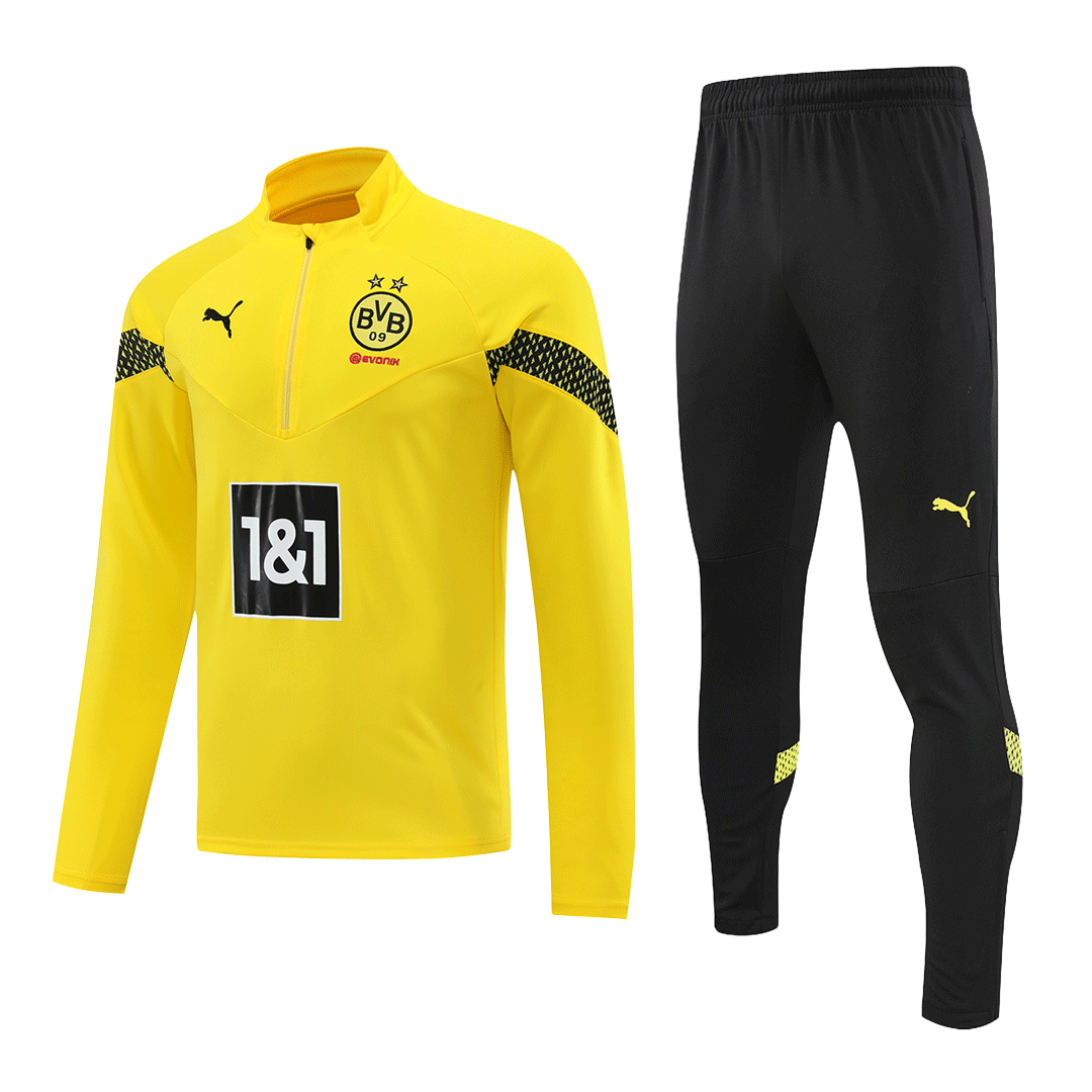 Borussia Dortmund Zipper Sweatshirt Kit(Top+Pants) Yellow 2022/23