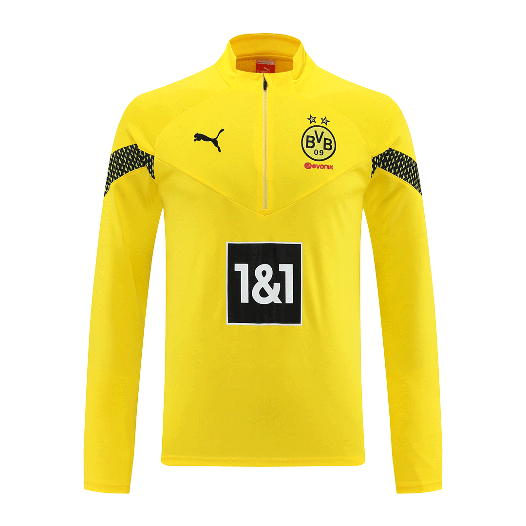 Borussia Dortmund Zipper Sweatshirt Kit(Top+Pants) Yellow 2022/23